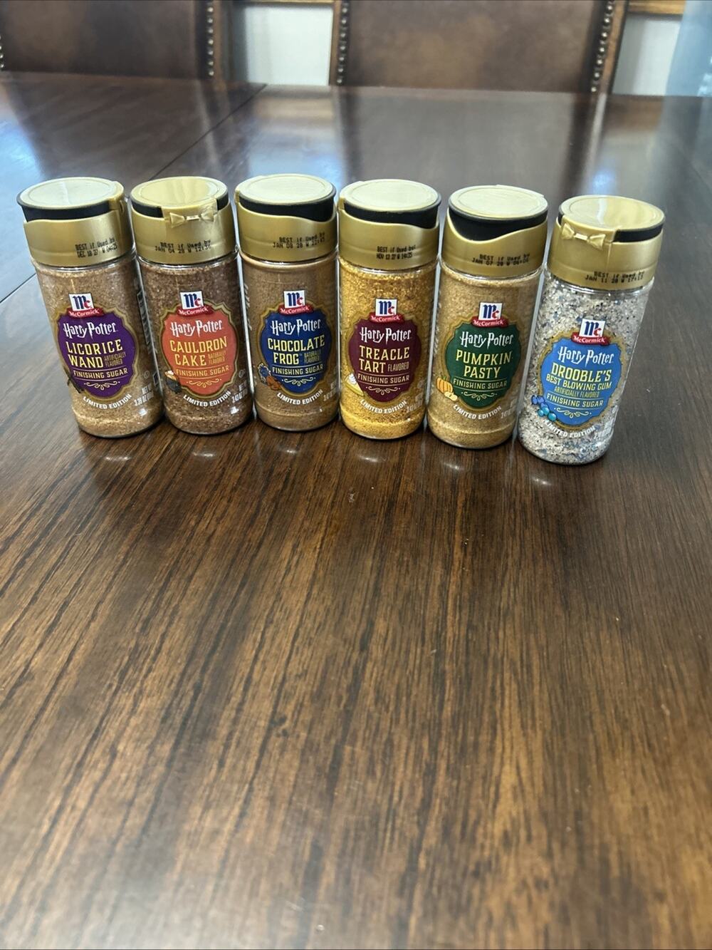 McCormick Harry Potter Finishing Sugar Complete Set of 6 Limited Edition NEW